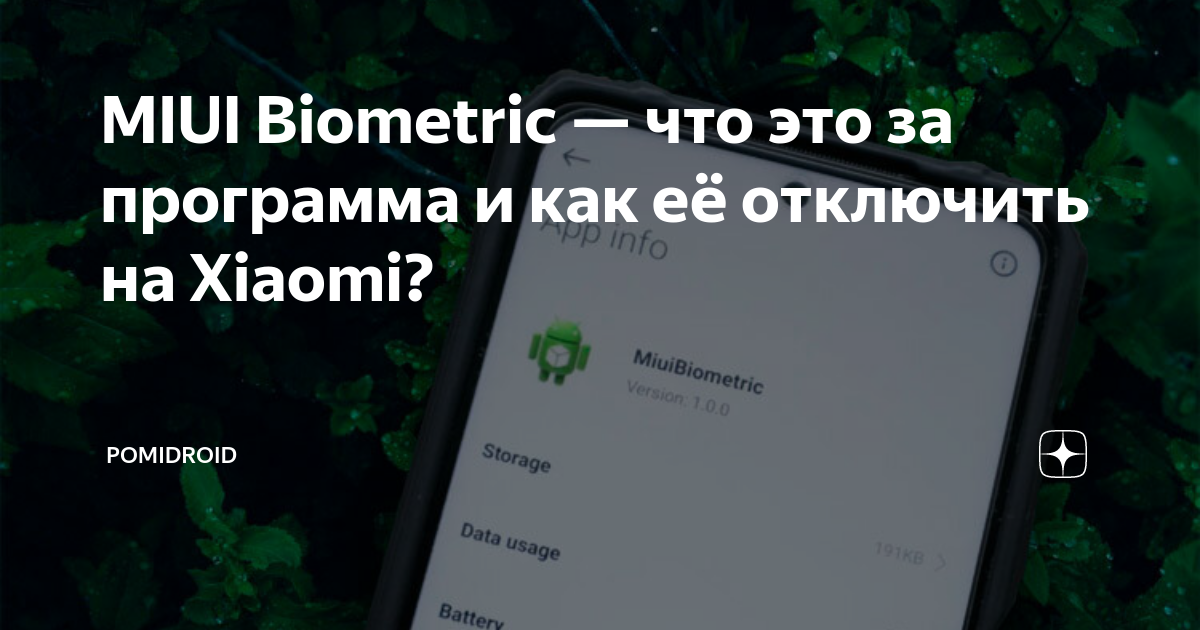 Miui biometric что это за программа на андроид xiaomi