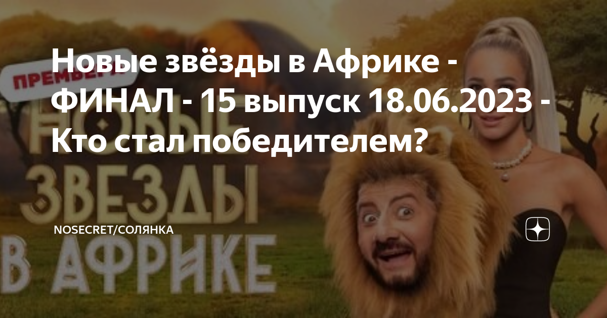 Новые звезды в африке 2023 участники