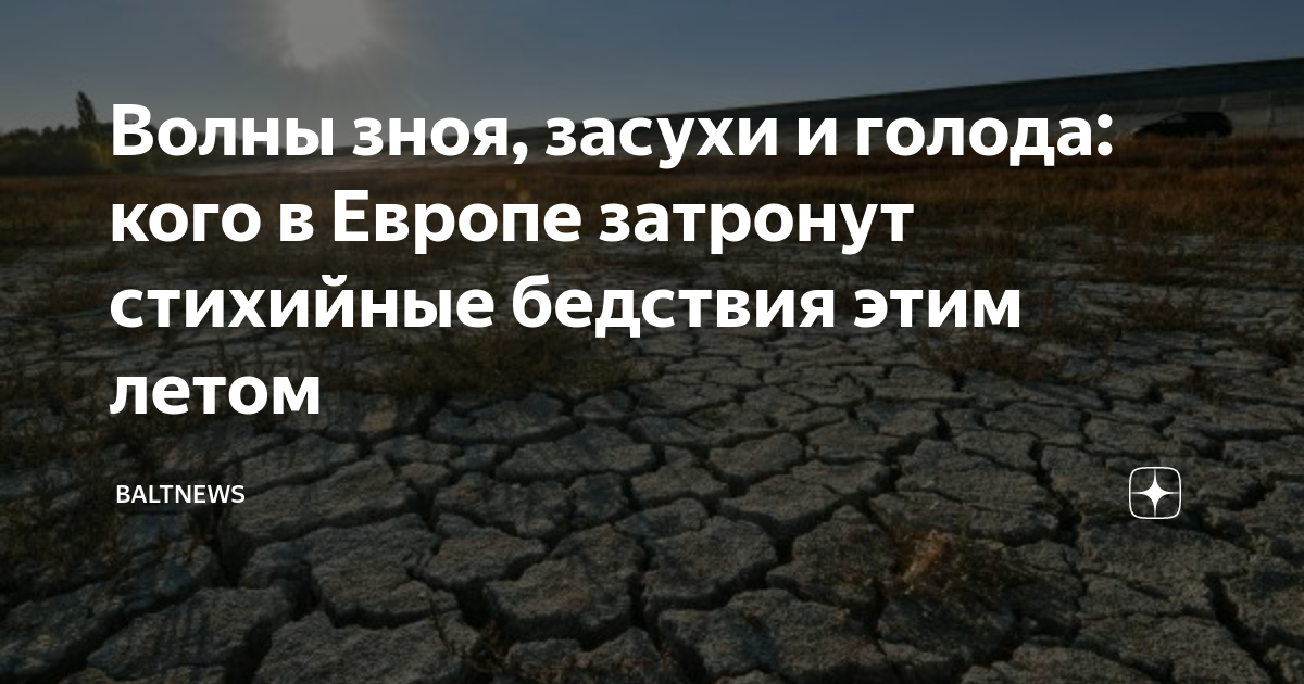 Волны зноя, засухи и голода: кого в Европе затронут стихийные бедствия ...