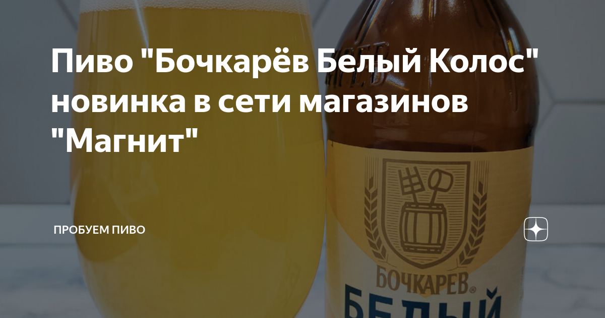 Пиво "Бочкарёв Белый Колос" новинка в сети магазинов "Магнит" | Пробуем ...