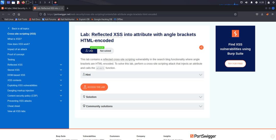 Jquery selector. "Html-encoded". Portswigger.