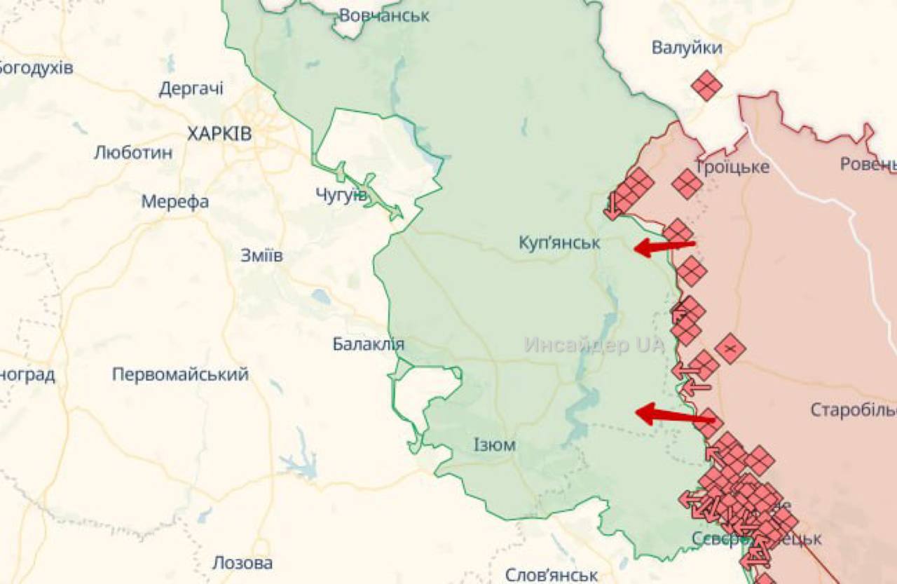 Границы харьковской области с россией карта