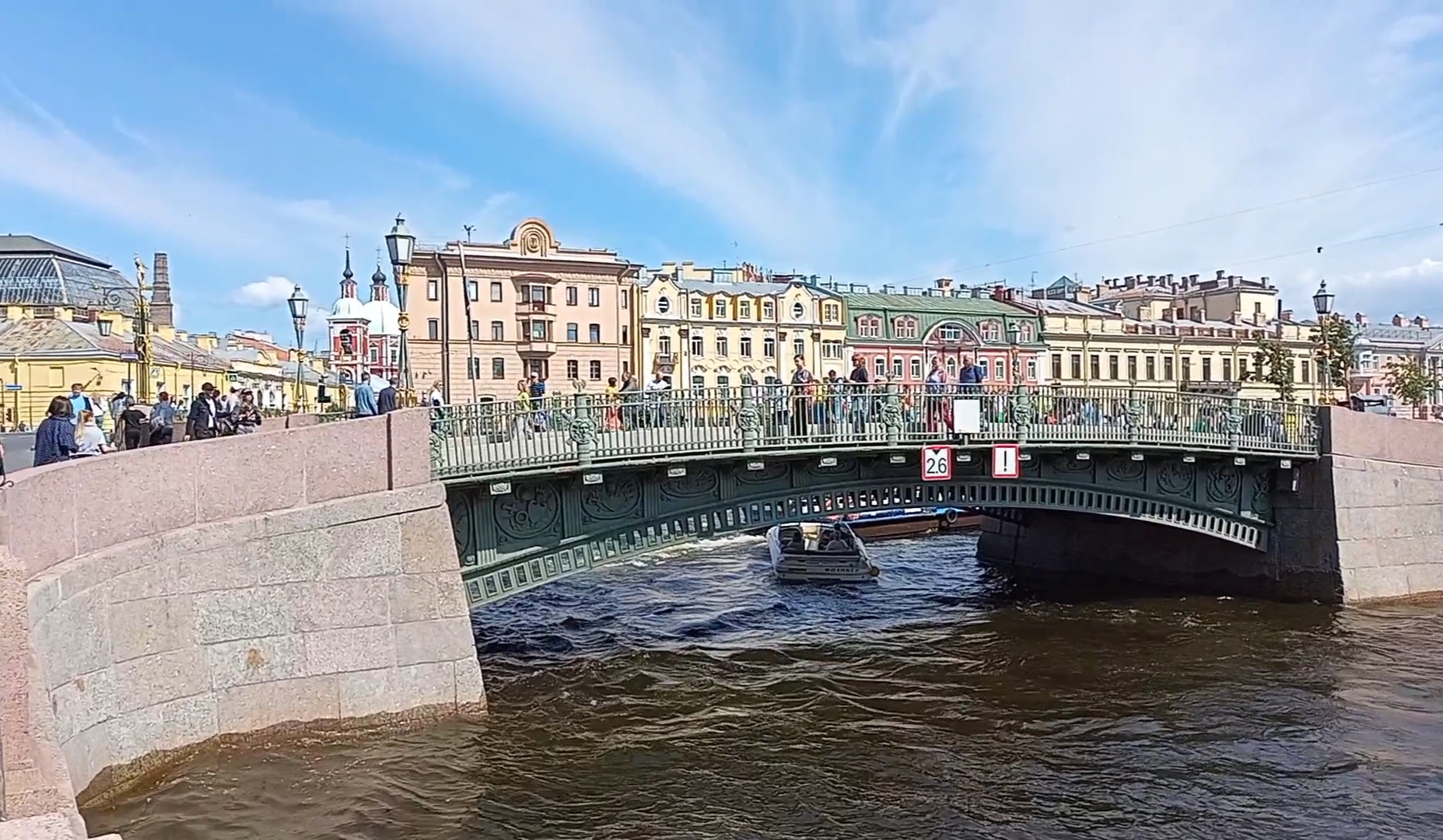 обуховский мост через фонтанку