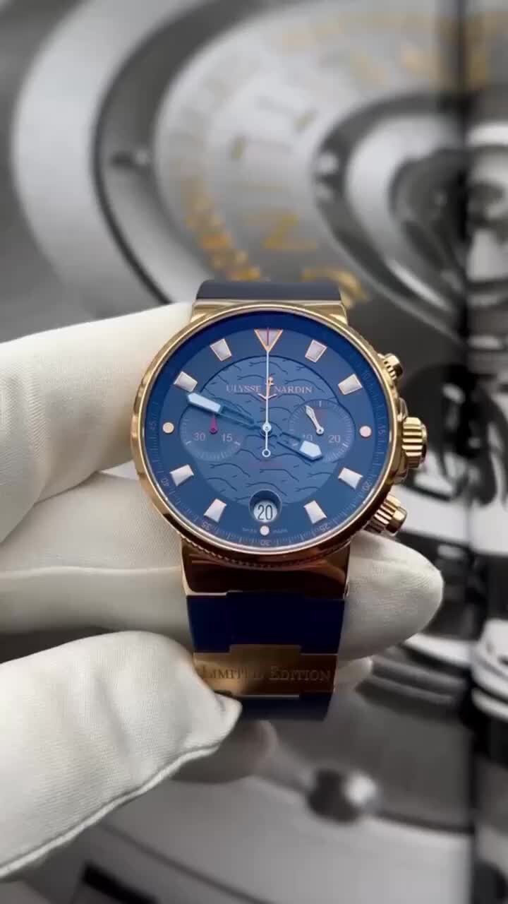 Nik bugai Ulysse Nardin Marine Chronograph Blue Seal