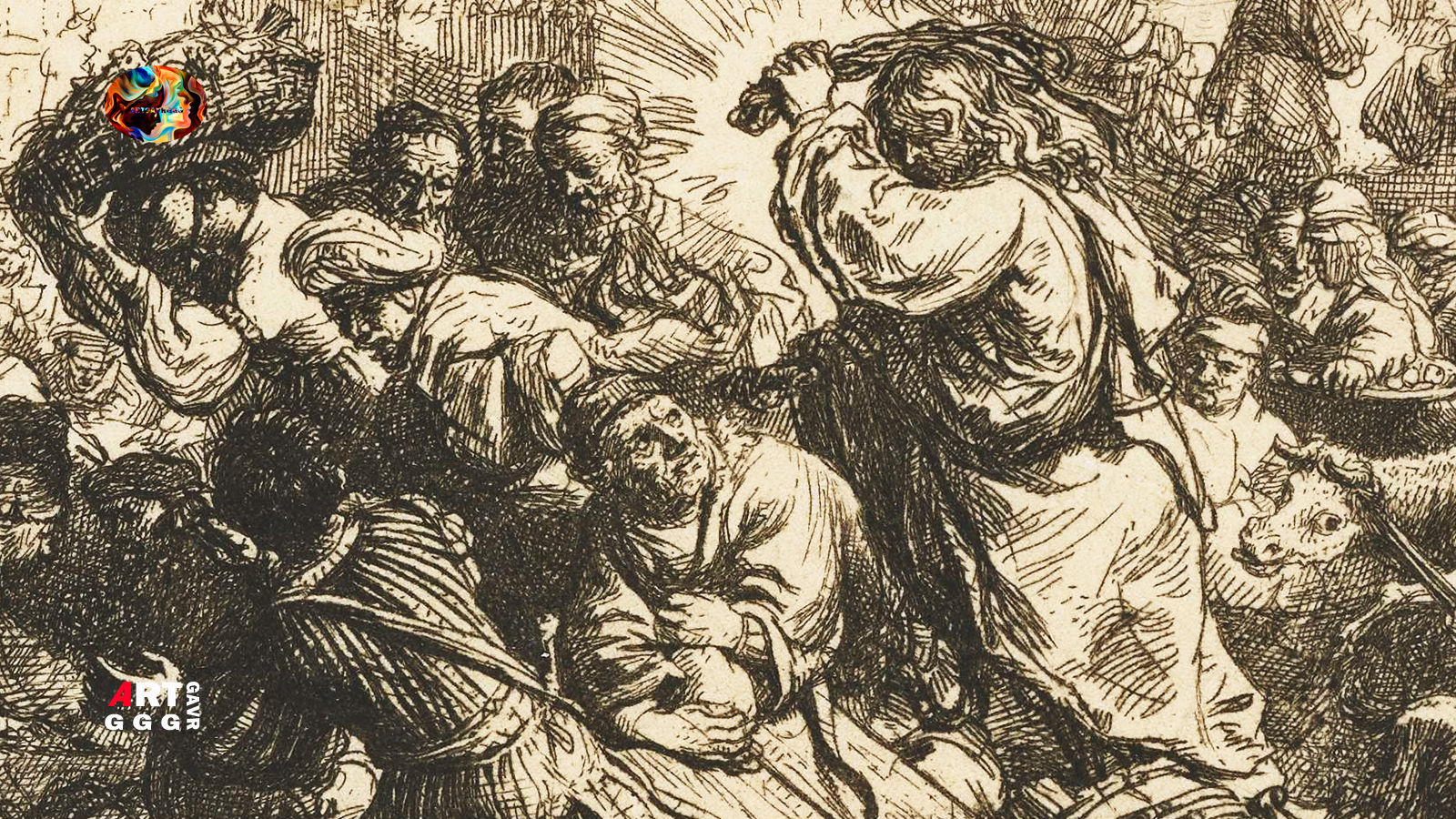 рембрандт изгнание торгующих из храма