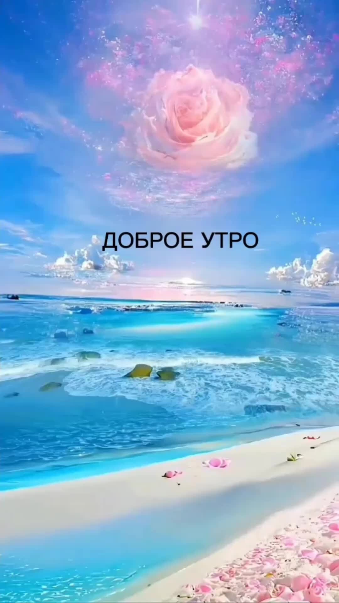 Открытка с добрым утром на море