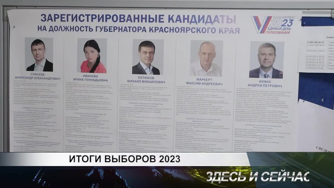 Результаты выборов в красноярском крае 2023