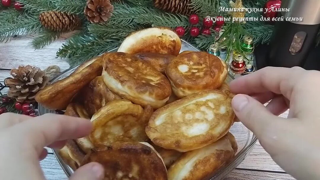 Пышные оладушки на домашнем кефире