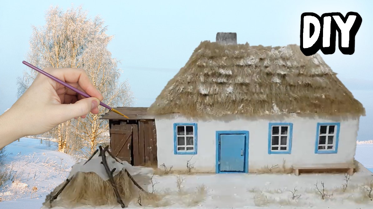 домик из гофрокартона. деревня из картона своими руками. деревня из картона своими руками. новогодние картонные домики. поделка деревенский домик.