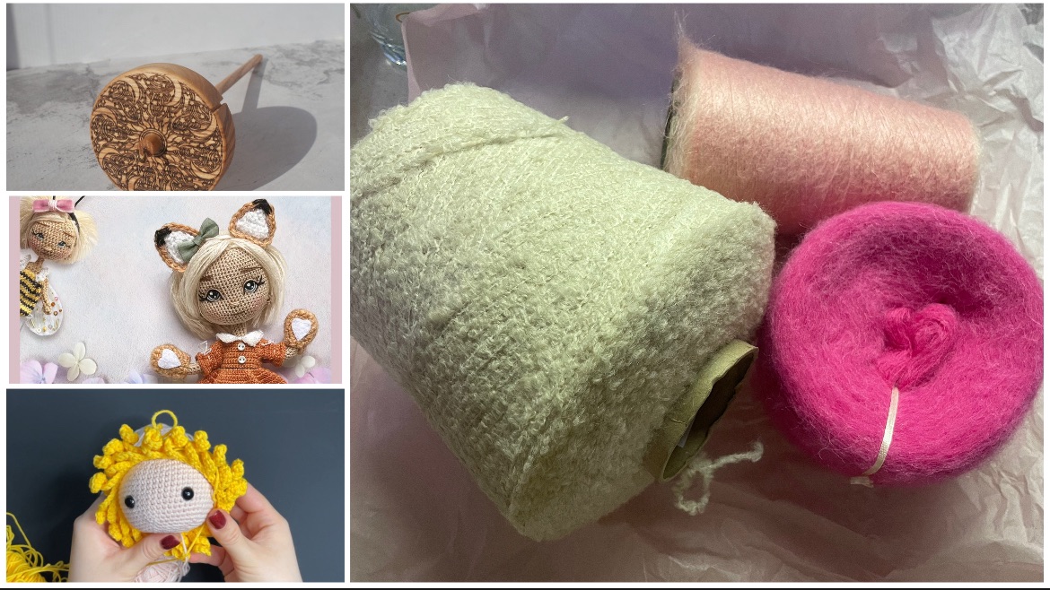 большой набор клубков для вязания. набор пряжи для вязания в подарок. букет из ниток. набор пряжи для вязания в подарок. букеты с нитками для вязания.