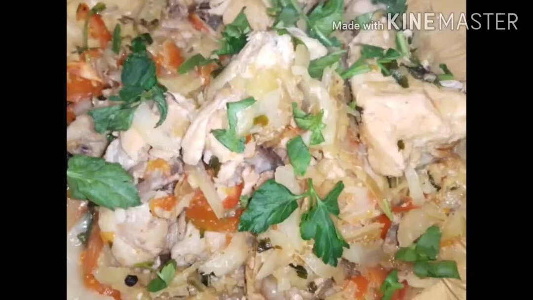 Свежая капуста с курицей рецепт