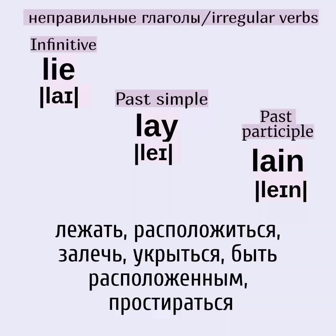 Lie неправильная форма. Lie lay Lain неправильные глаголы. Lay неправильный глагол. Lay неправильный глагол 3 формы. Lie неправильный глагол 3 формы.