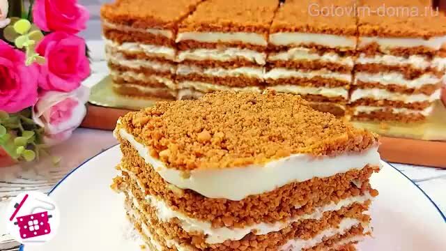 простые домашние торты. бабушкин сметанник. простые домашние торты. бисквитный торт. торты домашнего приготовления.