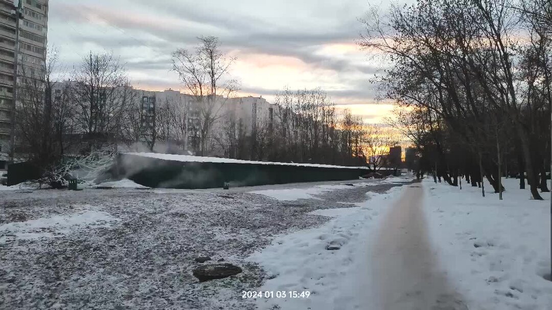 Зимой здесь ветром