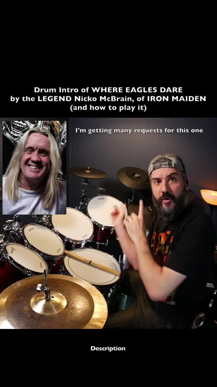 Playdrums. С барабанами по жизни! | Как играть песню WHERE EAGLES DARE  группы Iron Maiden. Нико Макбрейн (Nicko McBrain) - великий мастер! | Дзен