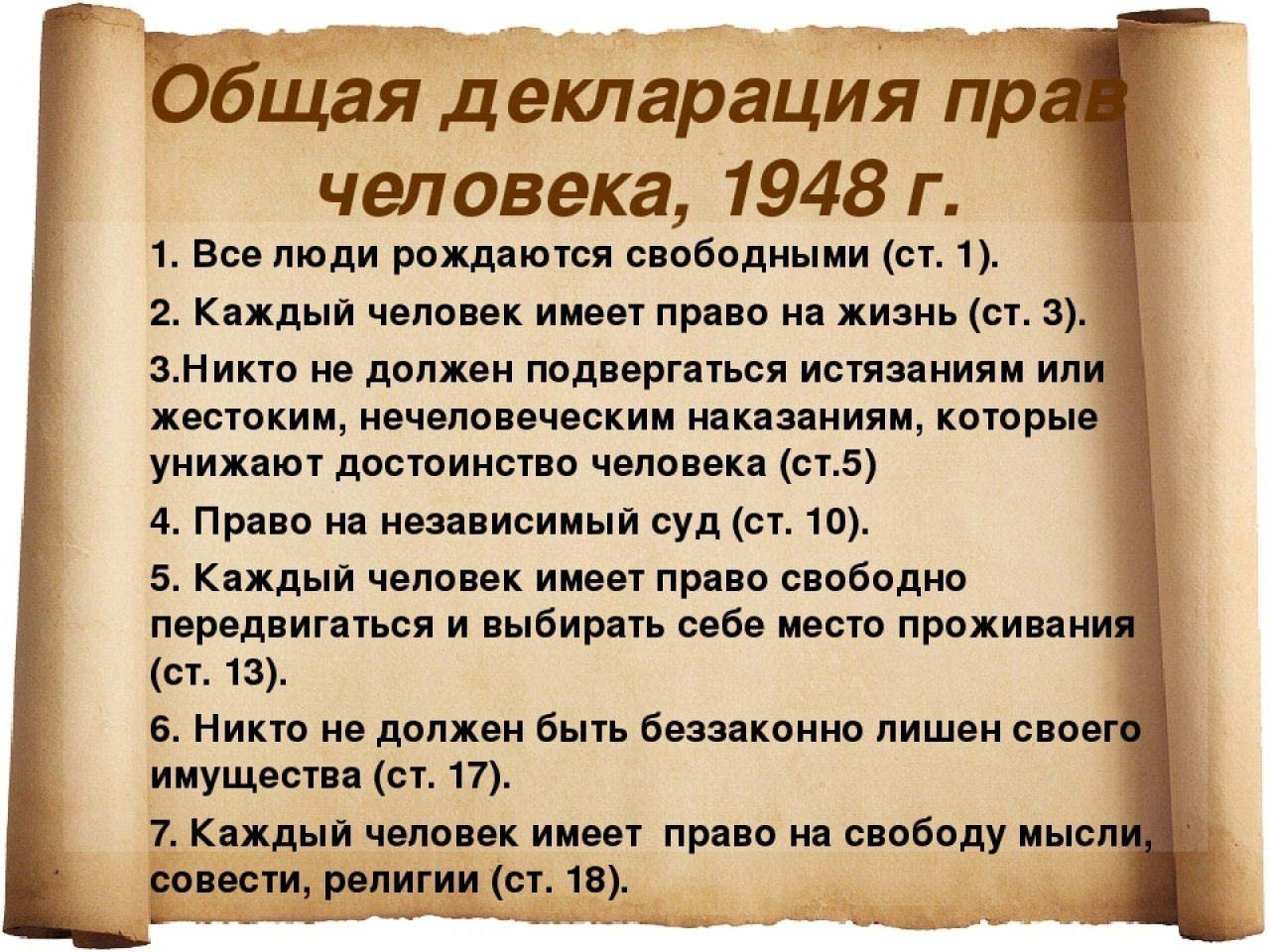 Что ты знаешь о декларации прав человека