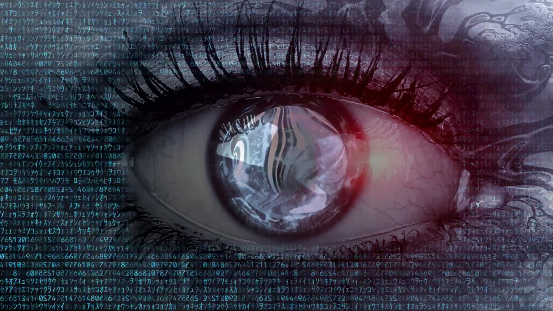 обман зрения. широко открытые глаза. женщина в замочной скважине. гаряев матрицы зрение. иллюзия зрения.