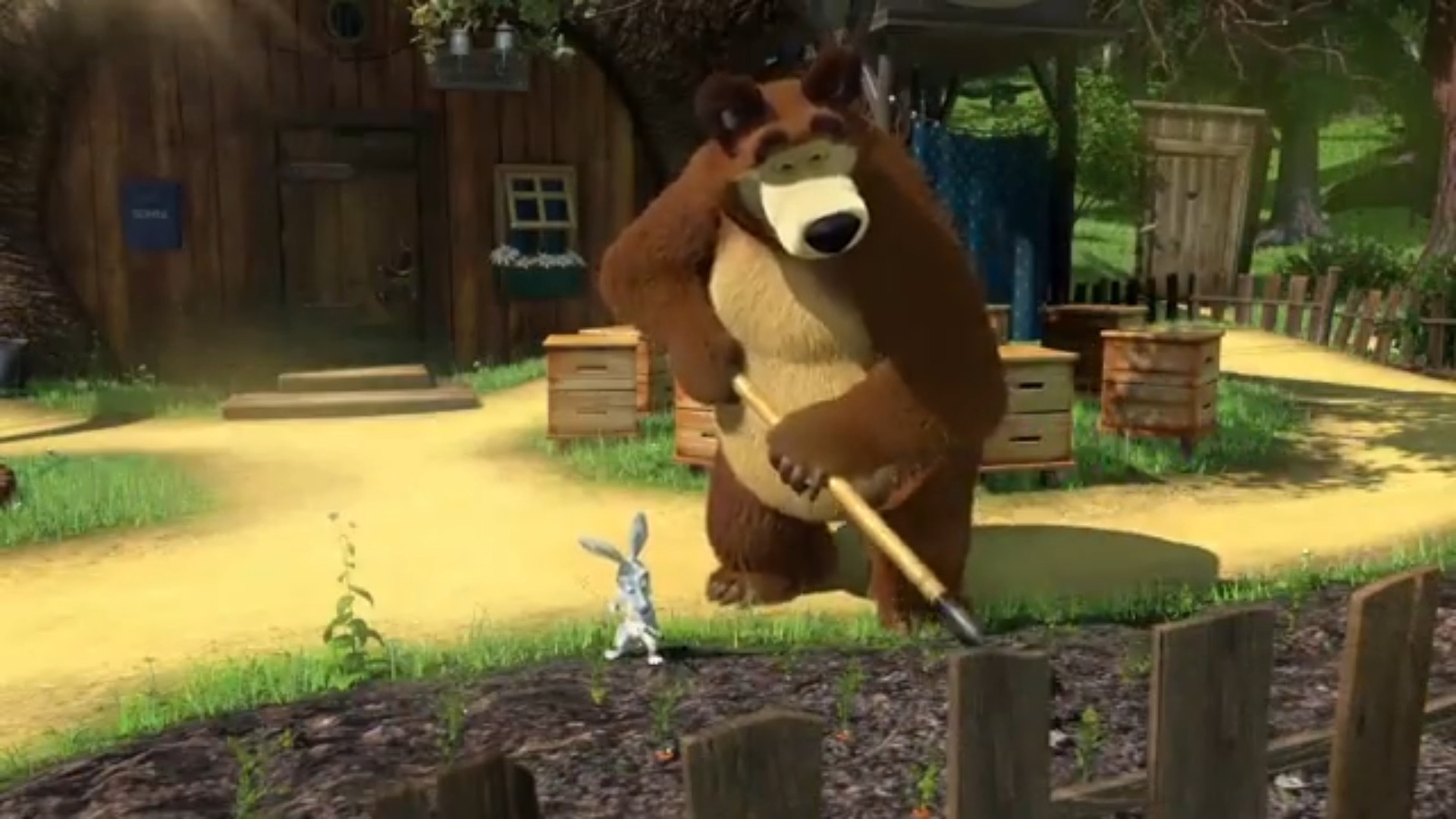 Маша и медведь 2008. Маша и медведь огород. Маша и медведь 12 граница на замке. Маша сказки и медведь машины сказки. Маша и медведь заяц с морковкой.