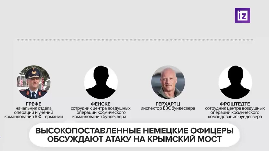 Разговор немецких офицеров о крымском мосте