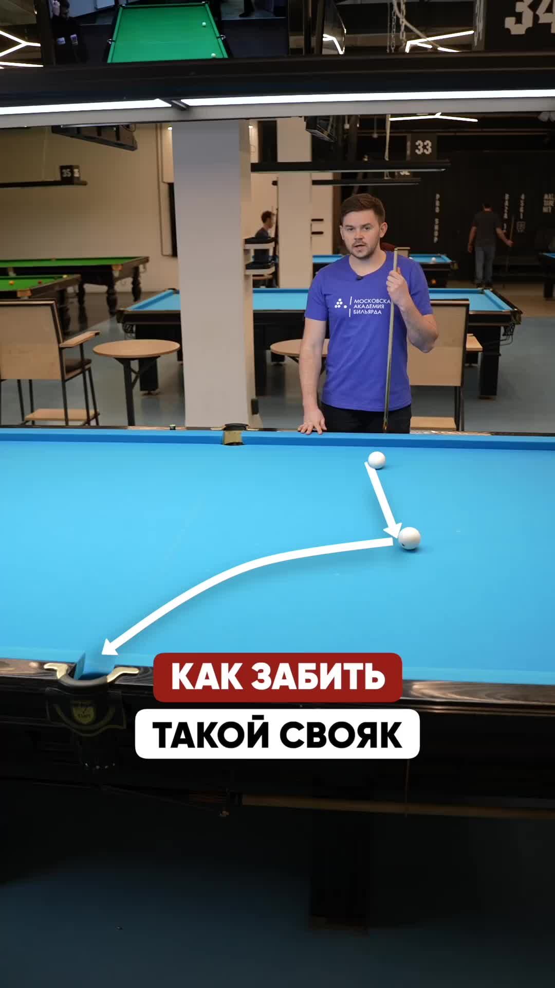 МОСКОВСКАЯ АКАДЕМИЯ БИЛЬЯРДА | Как забить свояк?Подробнее в видео 🎱 | Дзен