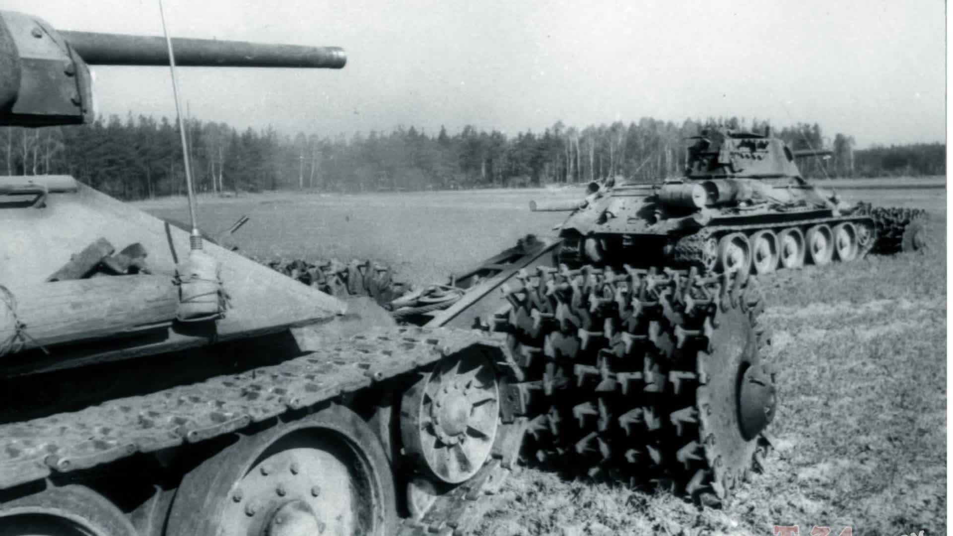 танк тральщик т-34. т-34 с минным тралом. т-34 с минным тралом. пт 34. т-34-122.