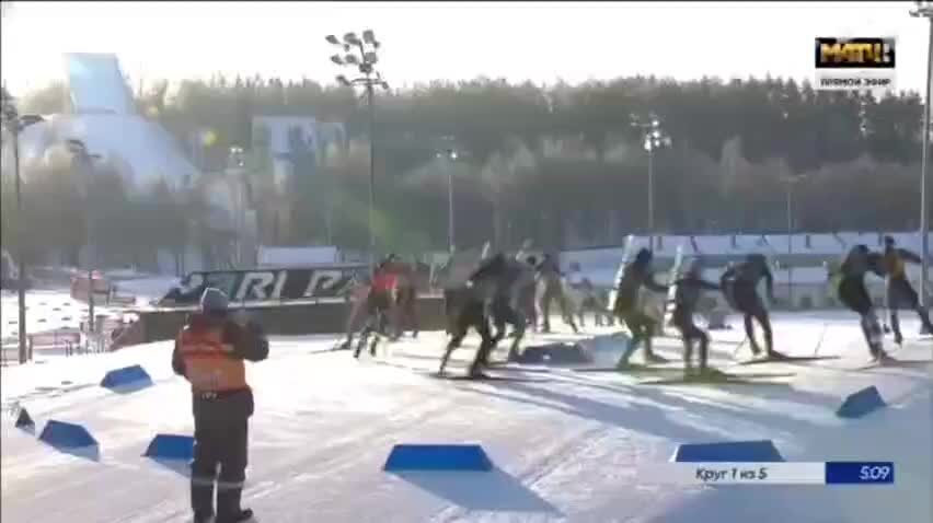 Падение спортсменов