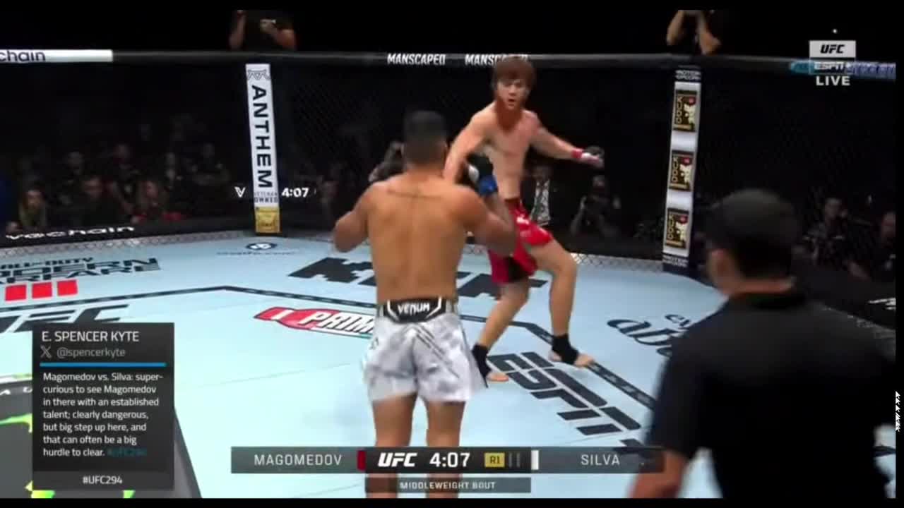 Шарабутдин магомедов антонио троколи бой. Шара буллет UFC 294. Mikheil sazhiniani vs Bruno Silva.