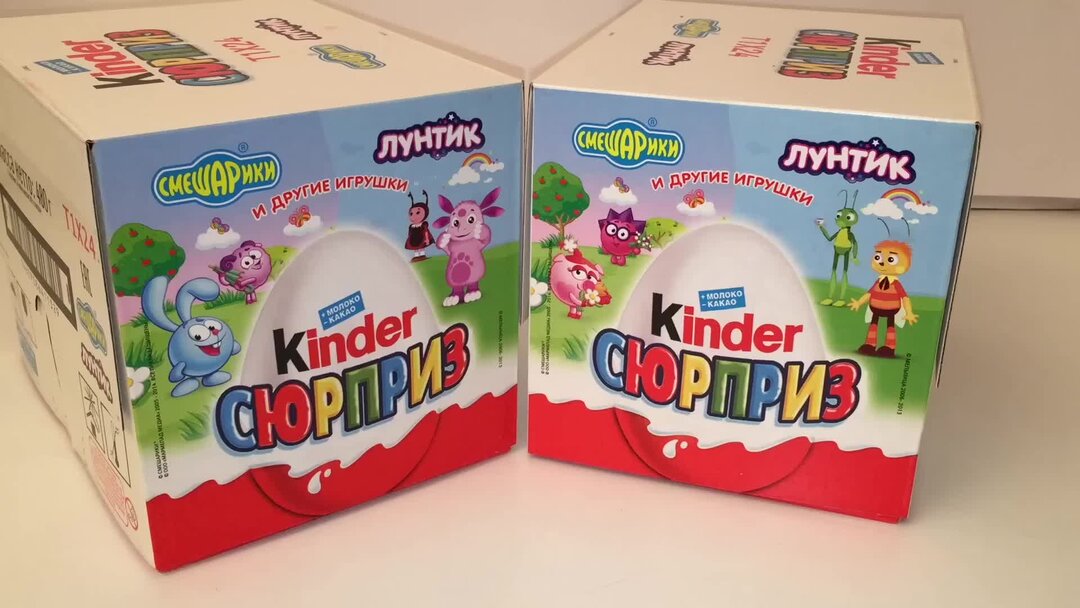 Kinder rustama. Лунтик яйцо с сюрпризом.