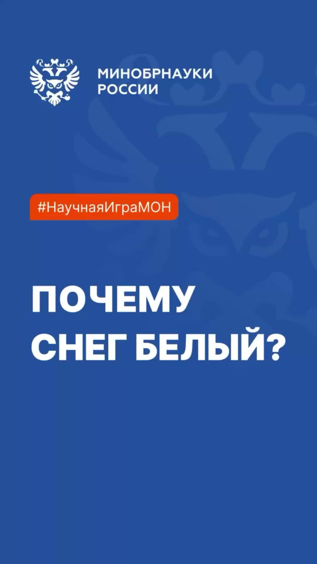 Минобрнауки России | Почему снег белый? | Дзен