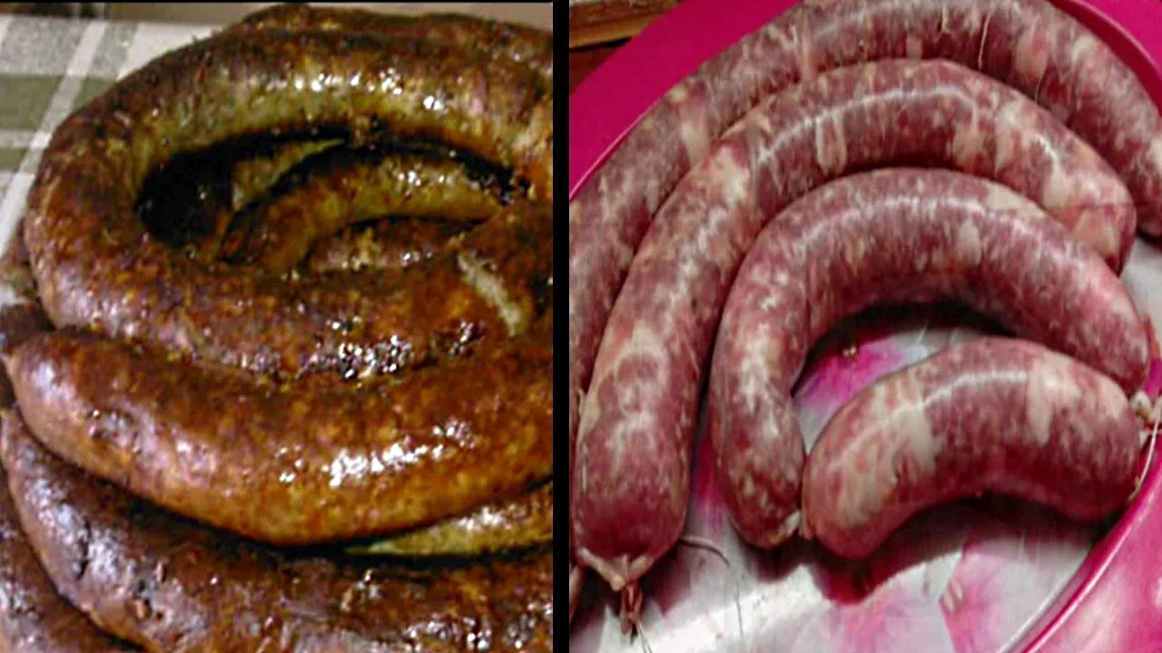 Домашняя колбаса из конины в кишках. Домашняя колбаса. Домашняя колбаса фото.