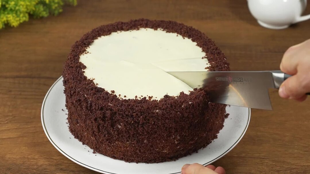 Лохматый торт с черносливом