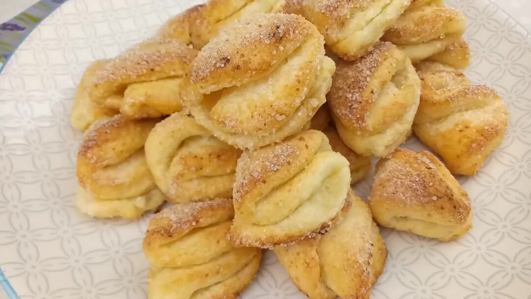 Творожное печенье с сахаром