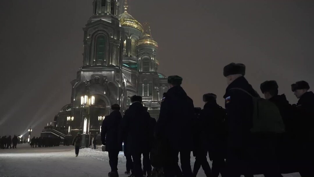 Снег в Новочеркасске Патриарший собор