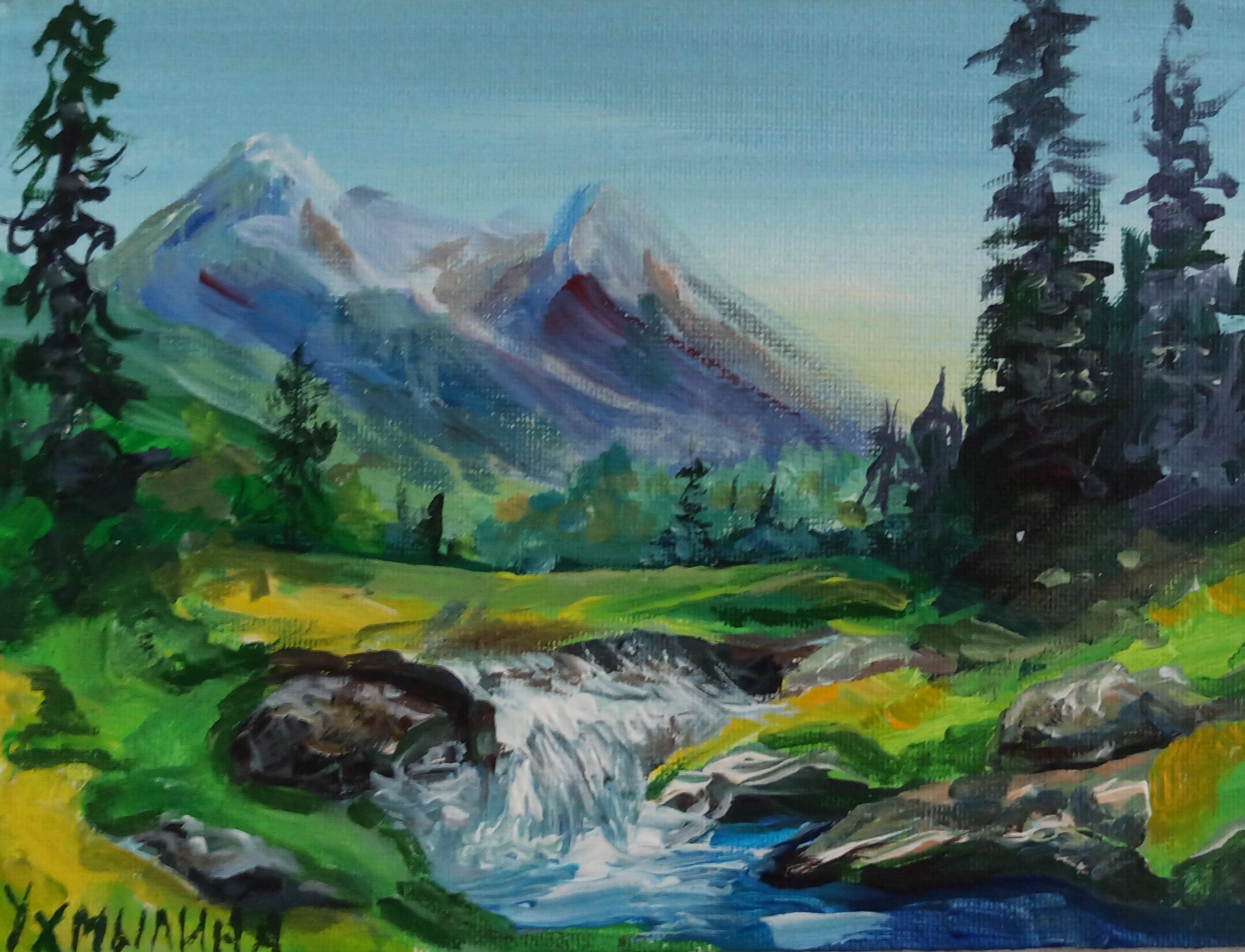 Боб росс горы. Как нарисовать горный пейзаж. Пейзаж горы гуашью. Горный пейзаж гуашью. Природа рисунок.