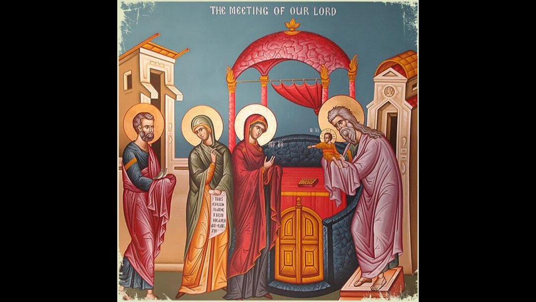 Молитва на обрезание господне. Meeting of our Lord icon.