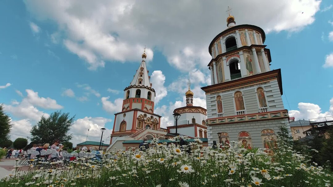 Богоявленский собор,Иркутск зимой