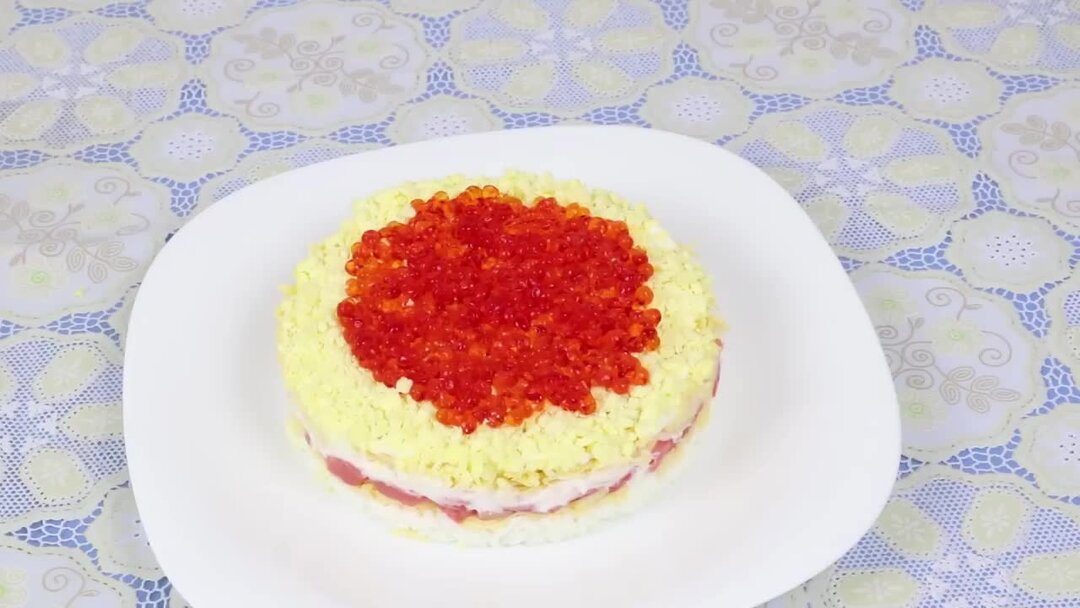 рецепт салата мимоза с икрой
