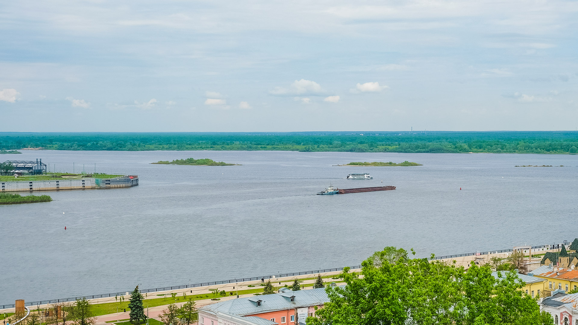 слияние двух рек волги и оки