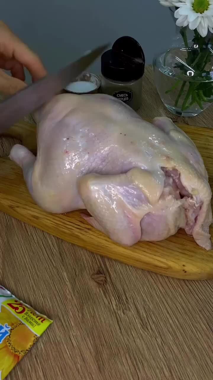 Курица с картошкой в банке в духовке