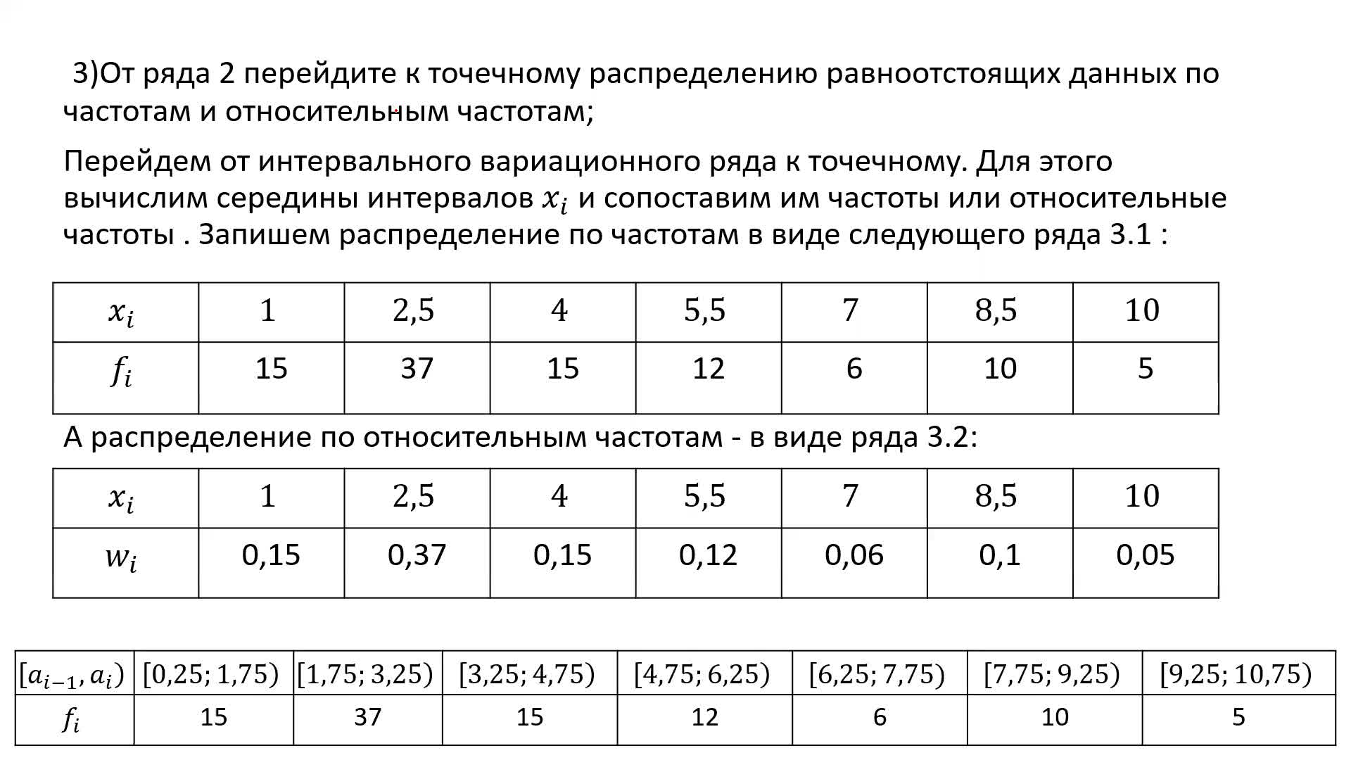 Таблица частот вероятность и статистика 7 класс