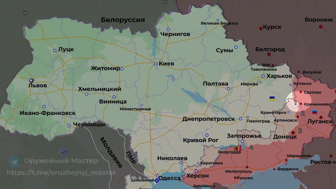 Карта украины с военными действиями на сегодня сейчас
