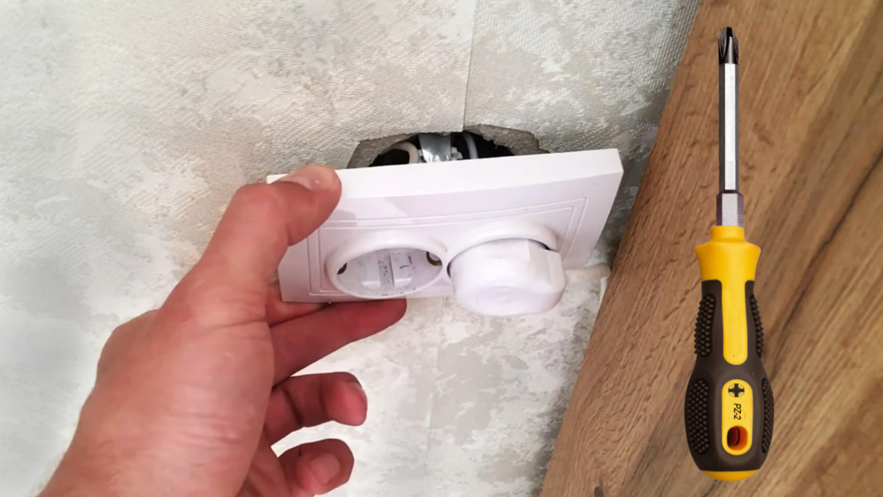 Крепление розетки в подрозетник. Гнезда под выключатели. Сделать выпадающую розетку. Крепление выключателя к стене. Ремонт выпавшей розетки с помощью резинки и наждачки.