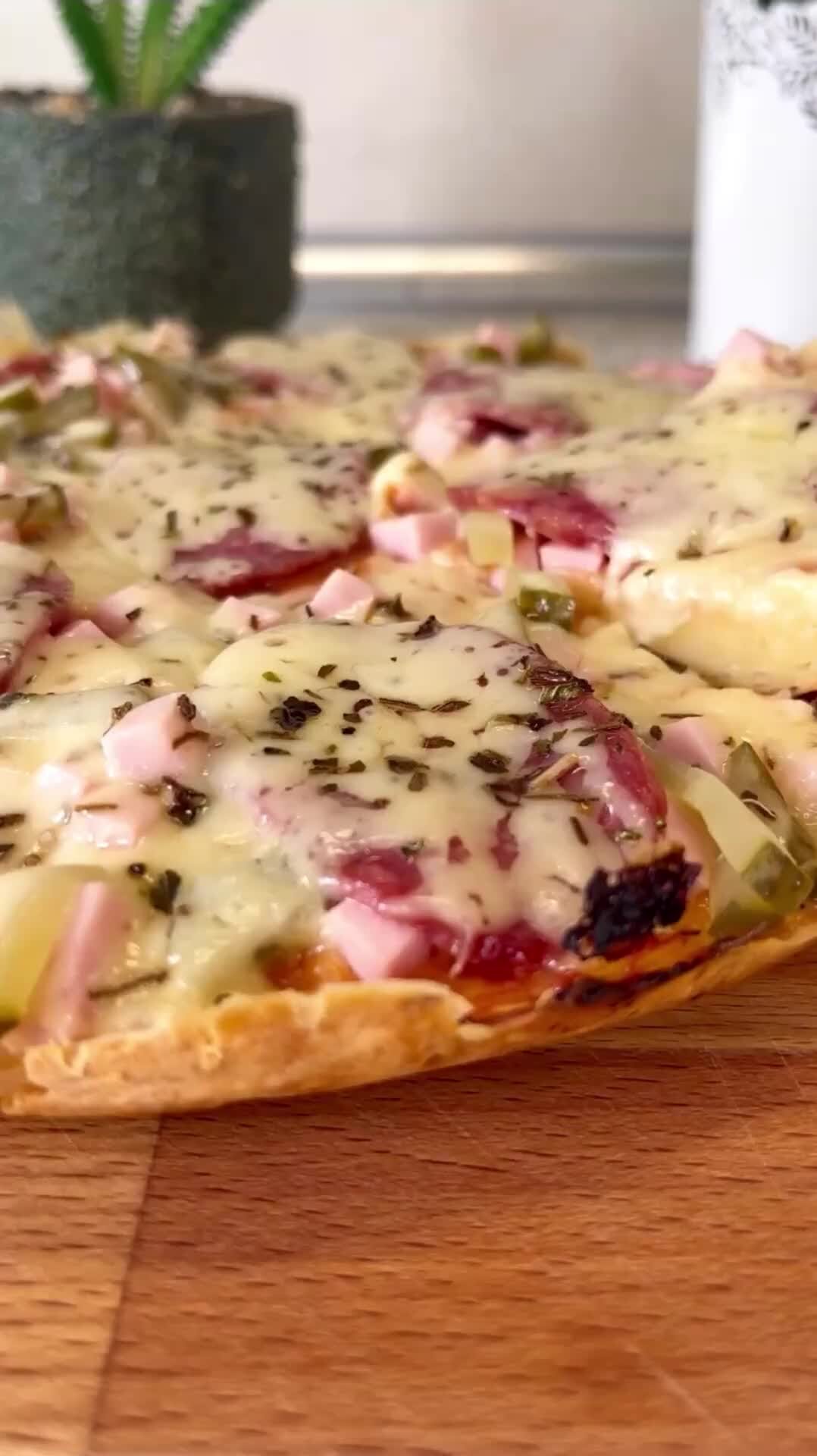 Быстрая пицца на сковороде🍕