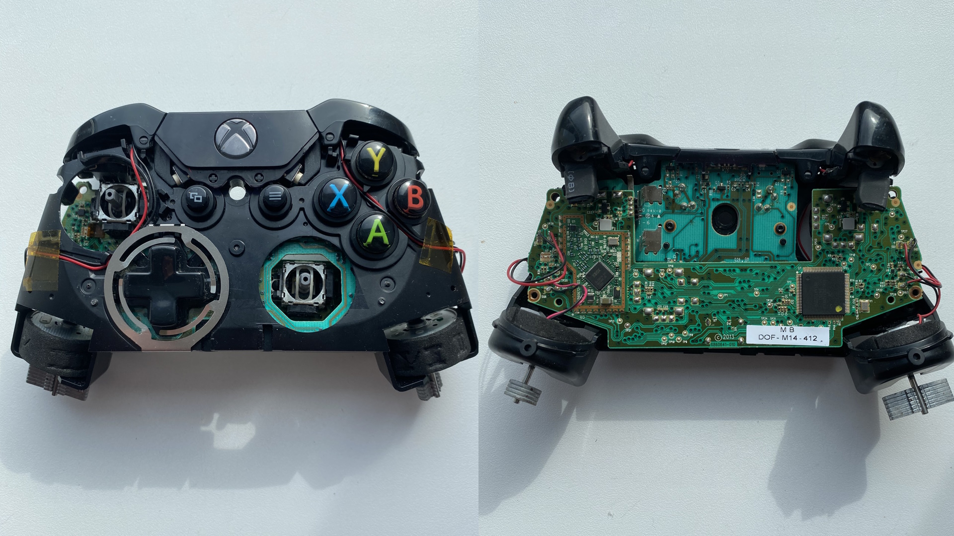 Разобранный геймпад xbox one s. Джойстик xbox one s внутри. Контроллер-скейт (xbox 360). Разобранный джойстик xbox 360. Джойстик в разборе.