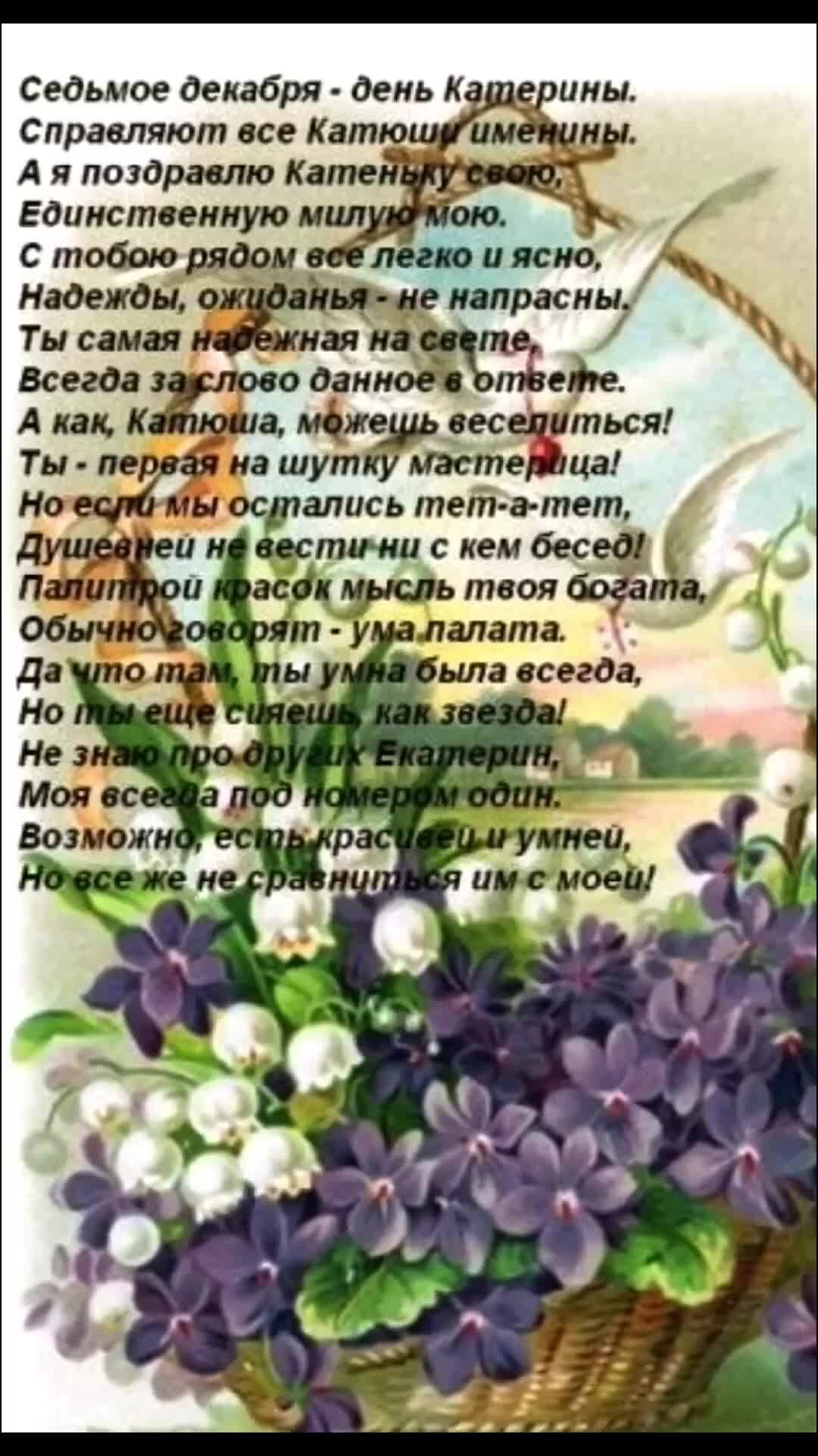 День екатерины стих