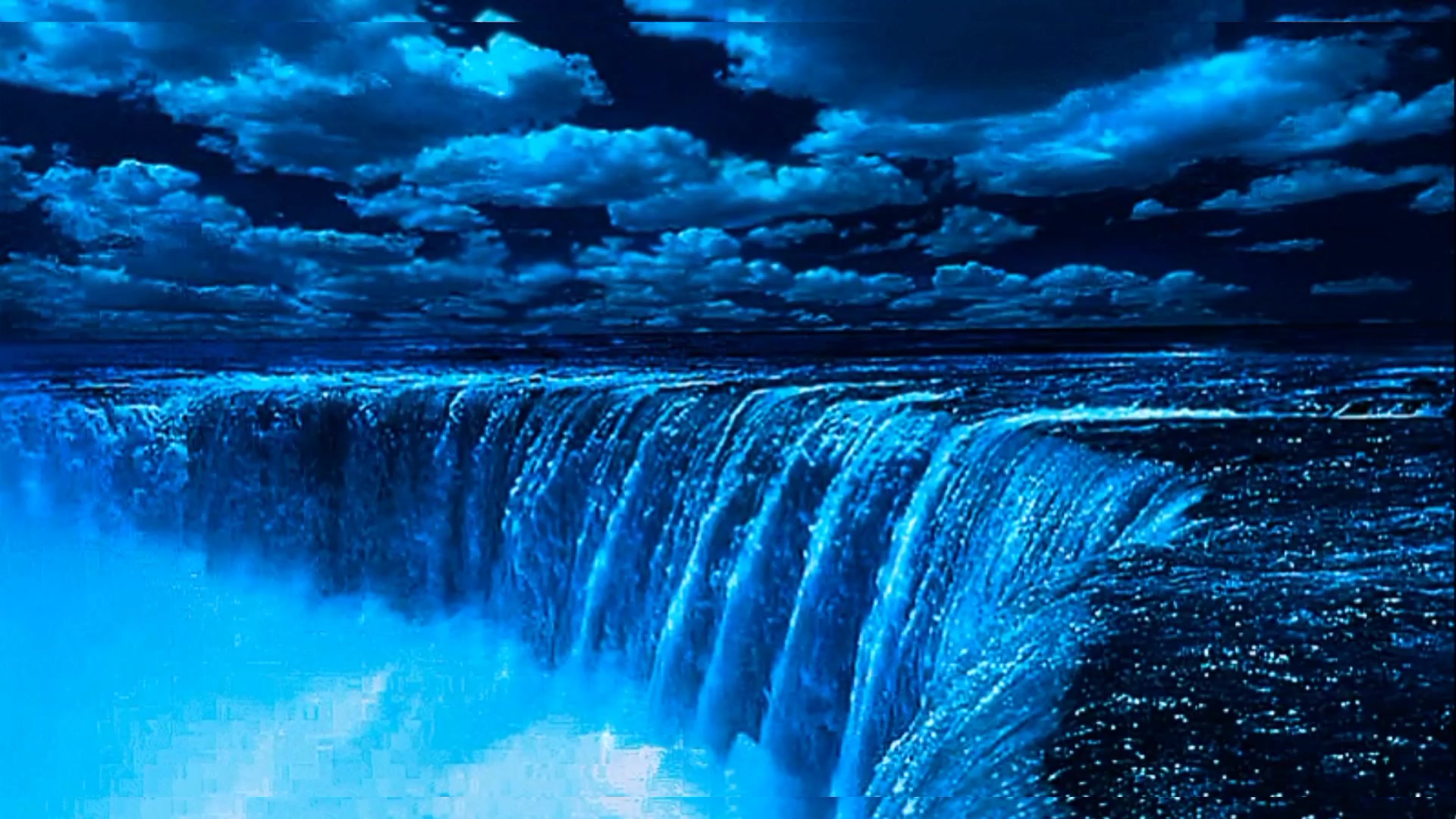Синий водопад. Гифки мир прекрасен. Красивый мир гифок. Сказочные миры. Красота природы анимация.