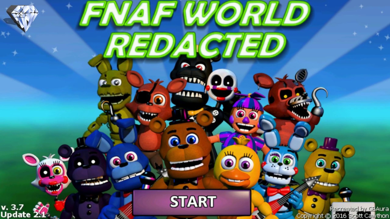 Версия fnaf world. FNAF World. Картинки ФНАФ ворлд. FNAF World redacted. FNAF World redacted 2.