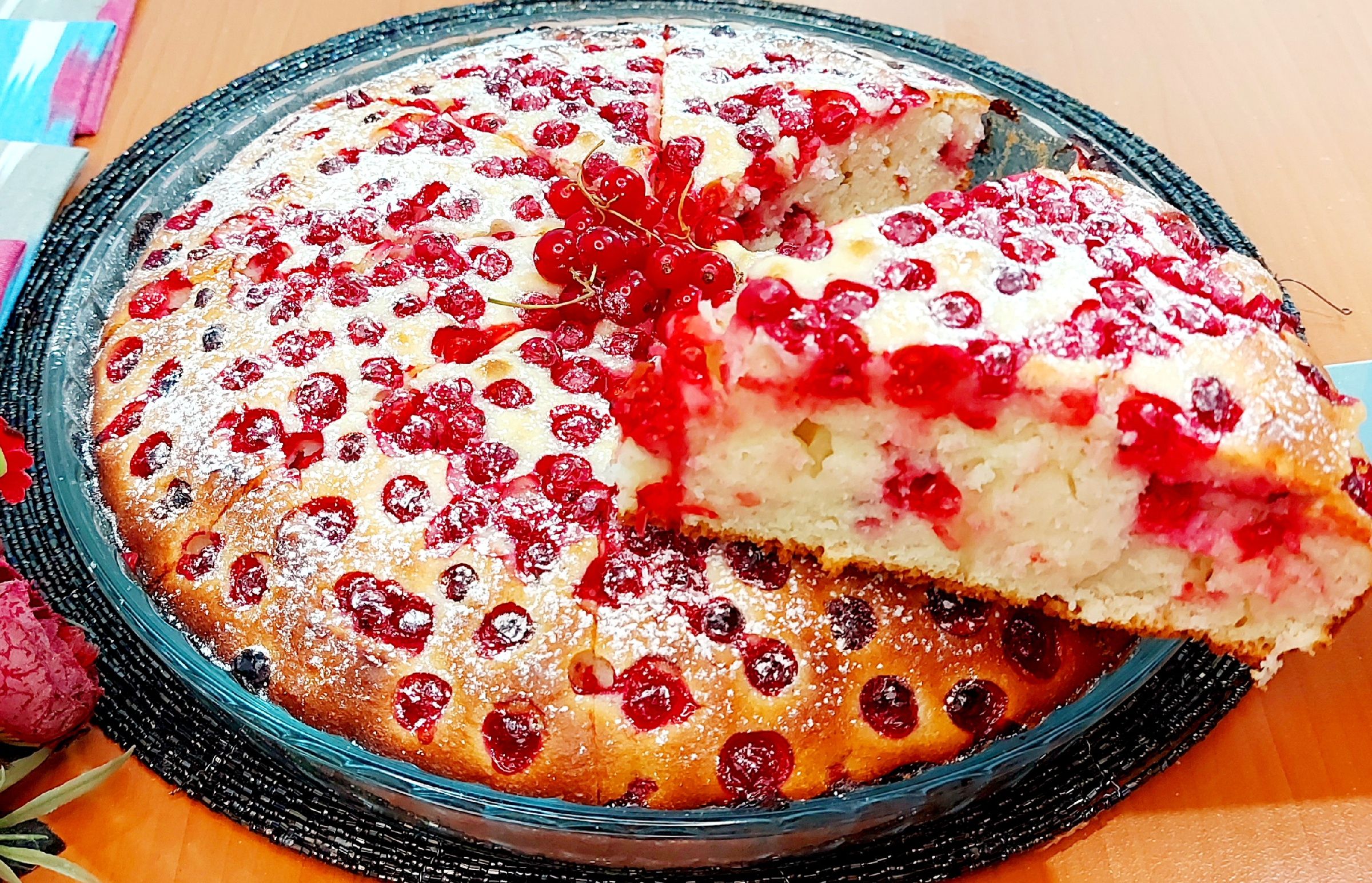 Постный пирог с ягодами