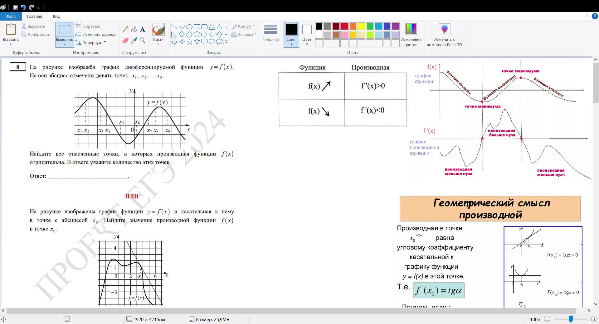 Экзамен профиль 2024. Дифференциальные графики. График диференциальнойфункции. Y на графике производной. ЕГЭ 2024 задания.