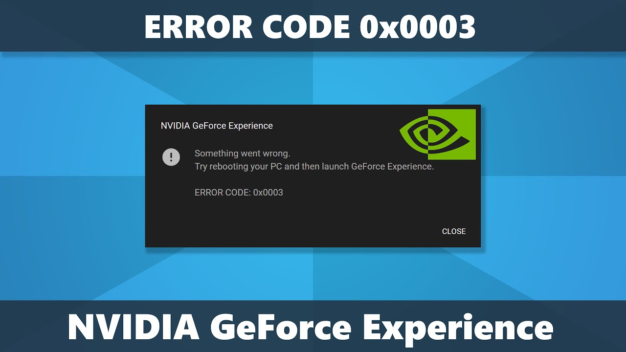 Nvidia geforce experience something went wrong